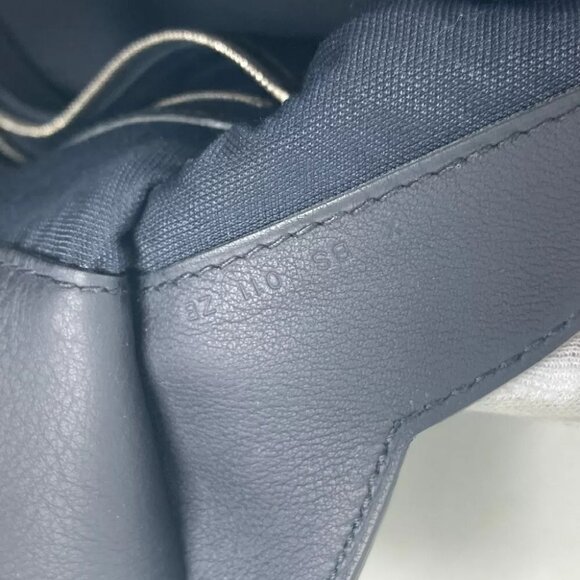 HERMES City slide pouch bag Clutch bag Leather Navy - Picture 10 of 15